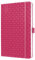 SIGEL J6105 Wochenkalender 2026 A5 pink, Hardcover, Gummiband, Stiftschlaufe, Einstecktasche, 174 Seiten, vegan, Buchkalender, Terminplaner Kalenderbuch Jolie