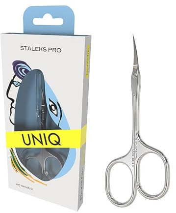 STALEKS PRO Professionelle Nagelhautschere für mittlere bis große Hände Edelstahl Asymmetrisch UNIQ SQ-20/4