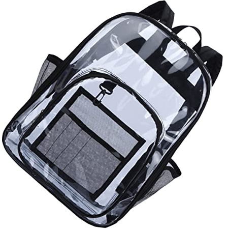 BESPORTBLE Transparente Tasche Aufbewahrungstasche Mit Verstellbaren Schultergurten Aus Robustem Kunststoffmaterial Geeignet Für Business Und Freizeit Großer Rucksack Mit Viel Fassungsvermöge