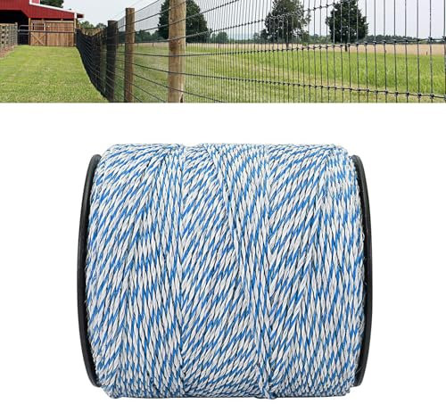 TOWEBOORY Filo per Recinto Elettrico 500 Metri, Corda per Recinzioni Filo per Recinto Elettrico Fili in Acciaio Inox per Animali Cinghiali Mucche Cavalli Maiali Caprioli