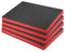 Sharplace 4 Pieces Foam Inserts for Cases EPE Foam Sheets, Polyethylene Tool Box Pad, Cushion Insert Pick, Multi Liner Red and Black Cuttable Packing Foam Pads for Storage Drawer, 46x30x2.5cm