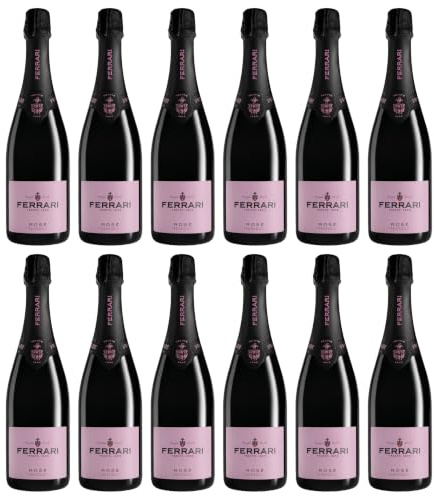 Ferrari Rosé Trentodoc Sekt Weiss Brut Italien inkl. FeinWert E-Book (12 x 0.75 l)