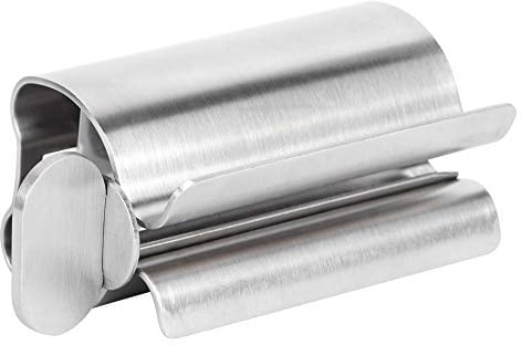Funien Kleiner Zahnpasta-Ausdrücker aus Edelstahl, Einfach zu Verwendender Organizer, für Zahnpasta, Haarfarbe, Haargel, Kosmetika, Bastelkleber, Salben, Ergonomisch Gestaltet für