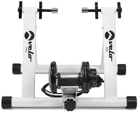 Turbo Bike Trainer – Variable Magnetic Resistance Indoor Bicycle Trainer Stand for Road & Mountain Bikes 26–28” 700C Folding Steel Frame