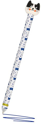 Online Radierstift magiXX Zip Cat World I Gelschreiber radierbar 0,7 mm Strichstärke I Erasable Pen I Schreibfarbe Blau I Stift radierbar für Rechts- & Linkshänder I ziehbarer Schwanz I Katzen-Motiv