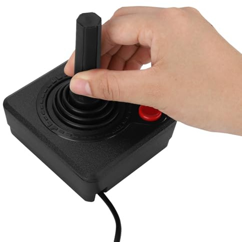 HEEPDD Contrôleur de Joystick pour Systèmes 2600 7800, Stick Analogique ABS 4 Voies avec Poignée Ergonomique et 3D, Contrôle Réactif pour les Joueurs de Jeux Rétro, Utilisation sur Console Domestique