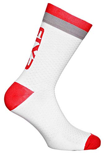 SIX2 Kurze Socken Luxury RED/GREY-35/38 Unisex Erwachsene, rot/grau, 35/38