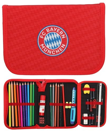 FC Bayern München Federmappe Rot Federtasche Schüleretui gefüllt Etui FCB