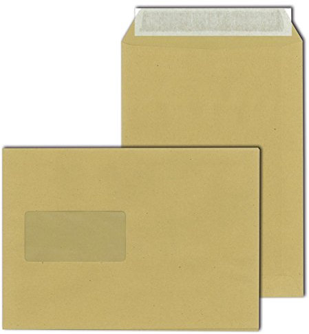 500 Versandtaschen / DIN C5 / 90g / haftklebend / mit Fenster
