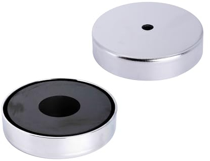 Ferrite Pot Magnet for Arts, Crafts, Model Making, DIY, Hobbies, Office, and Home - 100mm dia x 22mm thick x 11mm hole - 68kg Pull - Pack of 10