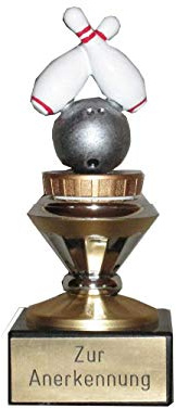 RaRu Bowling-Pokal mit Gravur (Biso) - Bowling-Trophäe