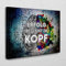 BE100 Motivation-Leinwandbild - Erfolg beginnt im Kopf (120x80 cm)