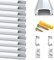 Chesbung Profilé Aluminium LED - 10x0.5mètre Aluminium Profilé u-forme pour Bandes à LED, Compact Finition Professionnelle avec Blanc Laiteux Couvercle,Embouts,Clips de Montage en Métal,Embouts Jaunes