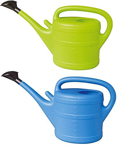 2X Gießkanne 10L MINTGRÜN + HELLBLAU + 1x KÜHLSCHRANKMAGNET! Giesskanne Kunststoff für groß & klein Garten & Zimmerpflanzen Gießkannen Gieskanne Gieskannen 10 L Liter Watering Can Gieskannen10Liter lr