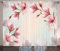 ABAKUHAUS Magnolie Rustikaler Vorhang, Double Exposure Effect, Wohnzimmer Universalband Gardinen mit Schlaufen und Haken, 280 x 260 cm, Dunkle Koralle