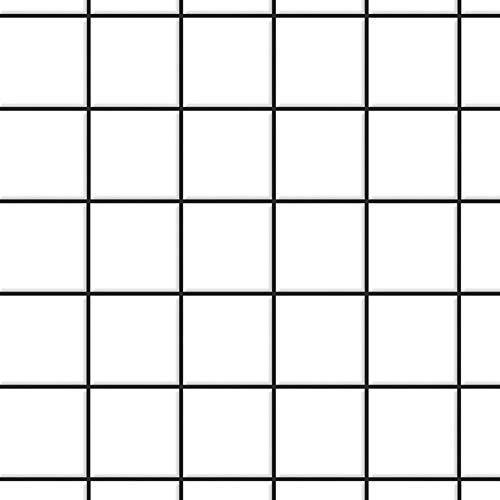 Tumdee Miniatures Dolls House 1:12th Scale A3 Embossed White Square Tiles Dark Grout Cladding Wallpaper