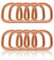 Ganzoo D - Ring aus Stahl, 10er Set, Innenmaß 15mm, Materialstärke 3mm, DIY Hunde-Halsband, nichtrostend, geschweißt, Ideal mit Paracord 550, Farbe Rose-Gold