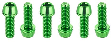 CNC MTB Caliper bolts,Bike disc brake caliper bolts M6x18mm Steel alloy,Green
