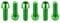 CNC MTB Caliper bolts,Bike disc brake caliper bolts M6x18mm Steel alloy，Green