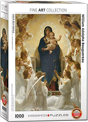 empireposter Bouguereau - Jungfrau Maria mit Engeln - 1000 Teile Puzzle im Format 68x48 cm
