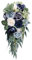 FEILUOYI Brautstrauß in Tropfenform, 25,4 cm, luxuriös, Blaue Rosen, für Hochzeit, französisch, rustikal, Vintage-Hochzeit, romantische Hochzeitszeremonie, Dekoration