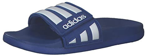 Adidas Adilette Comfort Adj, Ciabatte da piscina per Bambini e Ragazzi, Nero/Blu 32 EU