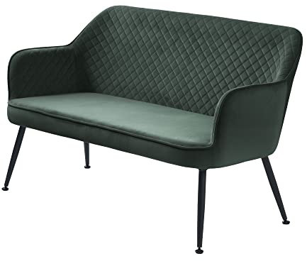 PKline Berrie Sofabank Velour grün Möbel Loungesofa Betthocker Sitzbank Wohnzimmer Sofa