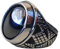 Hämatit echter glänzender grauer Edelstein schöner Ring, stilvoller Ring, Siegelring, Statement-Ring, klassischer ausgefallener Ring, Vatertagsgeschenk, oxidierter Silberring (Hämatit)