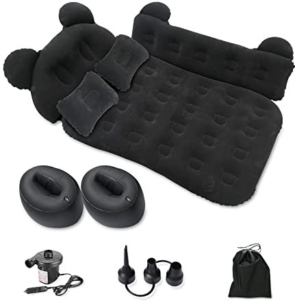 Ergocar Aufblasbare Auto-Luftmatratze, Luftmatratze Aufblasbare SUV Auto Matratze mit Pumpe, Tragbares Auto-Reisebett mit Zwei Kissen, Bewegliche Dickere Air Bett für Reisen Camping Outdoor