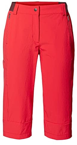 VAUDE Wanderhose Damen Farley Stretch Capri Hose III, wasserabweisende Damen Trekkinghose kurz, bequeme Stretch-Wanderhose – strapazierfähig & schnelltrocknend