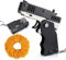Rubber Band Gun, Elastic Band Gun, Metal Burst Collapsible Rubber Band Playing Rubber Band Boy Gift Pendant Children's Toy Model (Black)
