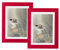 Rustikaler Bauernhaus-Holzrahmen, ohne Passepartout, Wandgalerie, Fotorahmen für Tischplatte und Wand, 15,2 x 20,3 cm, Rot, 2 Stück