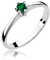 Damen Ring 585 14k Gold Weißgold Smaragd