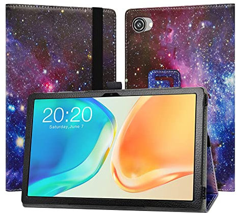 JRTAL PU Pelle Flip Case Cover Protettiva Pieghevole Stand Cover per Teclast M40 Plus/P20S/P30S/P40HD/TECLAST P40HD Gen3 10.1 Tablet- Galaxy