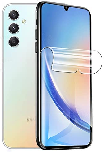[2 Piezas] Protector de Pantalla Hidrogel para Samsung Galaxy A34 5G (6.6), [HD] Películas de Hidrogel Flexible de TPU [NO Vidrio]