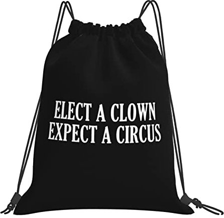 IUBBKI Wählen Sie einen Clown Erwarten Sie einen Zirkus-Rucksack mit Kordelzug Wasserdichter Sportrucksack mit Kordelzug Sporttasche