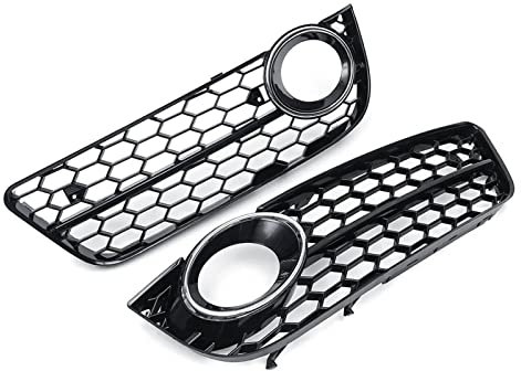 USDGIW per A-UDI A5 Coupe/Sportback 2008-2011 Cabriolet 2010-2011 Paraurti Anteriore della Luce Nebbia Lampada Griglia A Nido d'Ape Esagonale Maglia Copertura Copertura Fendinebbia (Color : Chrome)