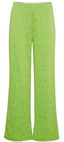 ICHI IHKATE Leopard Jacquard Wide PA Damen Stoffhose Hose 80% Polyester, 18% Viskose, 2% Elasthan Regular fit