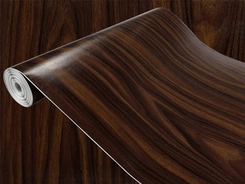 DecoMeister Vinilo Adhesivo Para Muebles Pared Cocina Imitación de Madera de Nogal Papel Autoadhesivo Para Forrar En Rollo Lámina Decorativa Decoración Para Puertas Armarios 90x25 cm