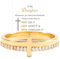 OVNMFH Zu meiner Tochter, bete darauf, Goldener Kreuzring, stapelbarer Kreuzring aus S925-Silber mit kubischem Zirkonia, bete christlicher religiöser Ring (Gold,6)