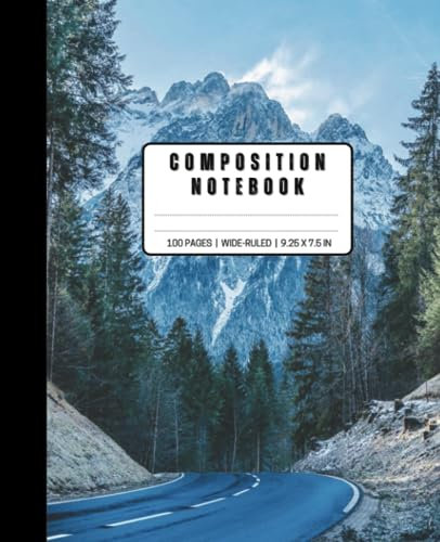Composition Notebook, Wide Ruled | Preppy Nature Aesthetic | Back to School Supplies - Lined Writing Tablet Journal for Girls, Boys, Tweens, Teens, ... Homeschool | 100 pages | 7.5 x 9.25 in