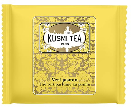 KUSMI TEA Vert Jasmin Bio – Box mit umhüllten Teebeuteln (50 Stück)