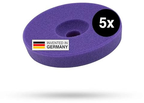 Liquid Elements – Centriforce V2 Polierpads 125mm – Polierschwamm mit speziell entwickelter Fräsung für optimierte Ergebnisse – Auto Polieraufsatz für Poliermaschinen (Lila | Sealing | 5 Stück)
