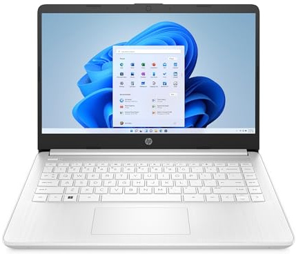 HP Notebook 14s-dq0510sa 14 Laptop (Intel Celeron N4120, 4GB RAM, 64GB eMMC, Full HD Screen, Windows 11 Home, White)