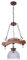 TIBU Holz Lampe Vintage Holz Hängelampe Esstisch Wohnzimmer E27 höhenverstellbar Bügel 1 flammig