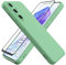 HHUIWIND Cover Compatibile con Samsung Galaxy A55 5G (6.6) e Vetro Temperato,Custodia Samsung Galaxy A55 5G Morbido Silicone Liquida TPU Protettivo Ultra Slim Case - Verde
