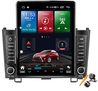 YLOXFW TS400, Car Stereo Android 14.0 Radio for H-onda CR-V 2007-2011 GPS Sat Navigation 9.7'' Touchscreen DVD Multimedia Video Player FM BT Receiver with Carplay 4G 5G WiFi DSP SWC