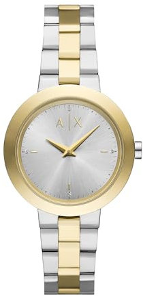 Armani Exchange Watch for Women, Quartz Movement and 36mm Case Size with Stainless Steel, Leather or Silicone Strap