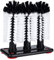 3 Nylon Brushes Glass Cups Washer with Suction Cup Base, Suitable for Sink Cup Brush