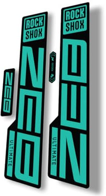 Gabel Ersatz Aufkleber kompatibel für Rock Shox Zeb Ultimate 2021 Serie Delphin (matt)